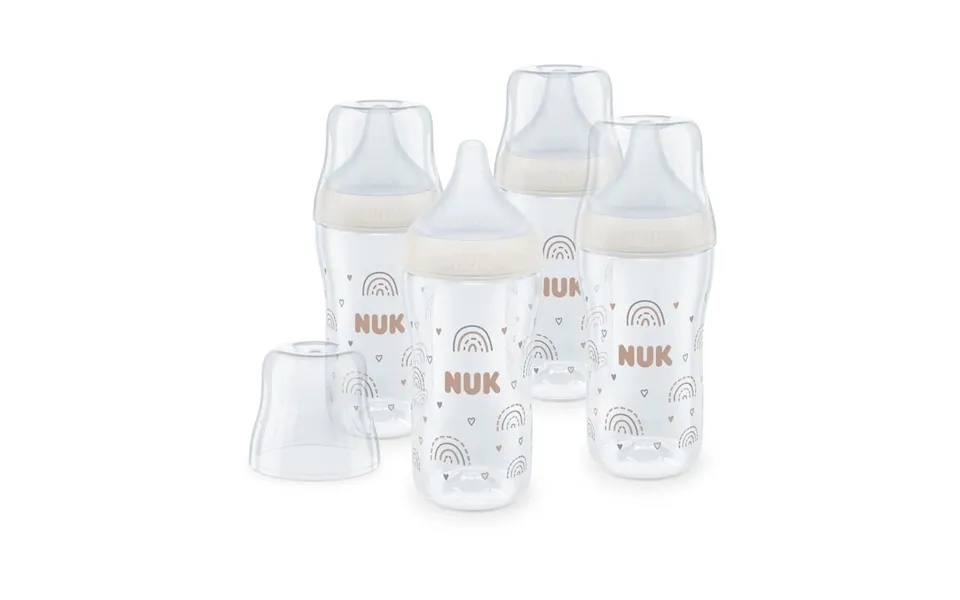 Nuk Anti-colic Perfect Match 260ml 4 Pcs - Rainbow
