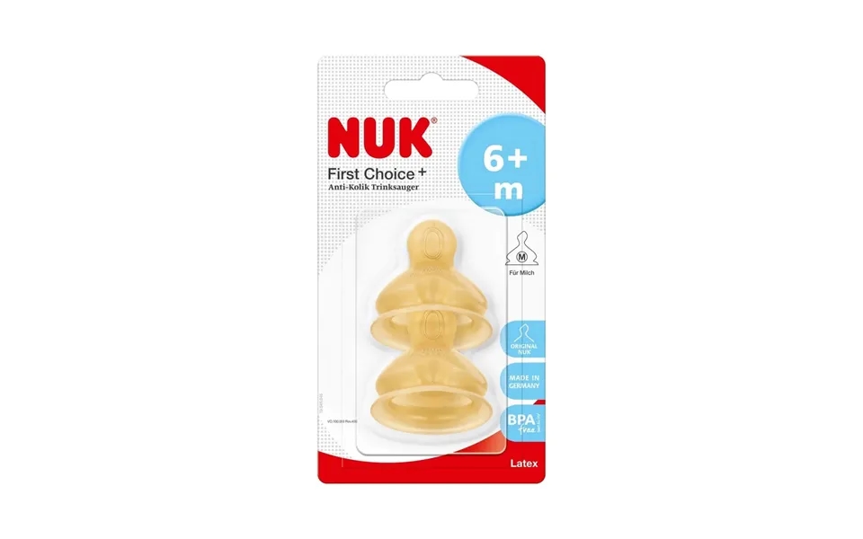 Nuk First Choice Wide Latex Teats 6 Months Medium Hole
