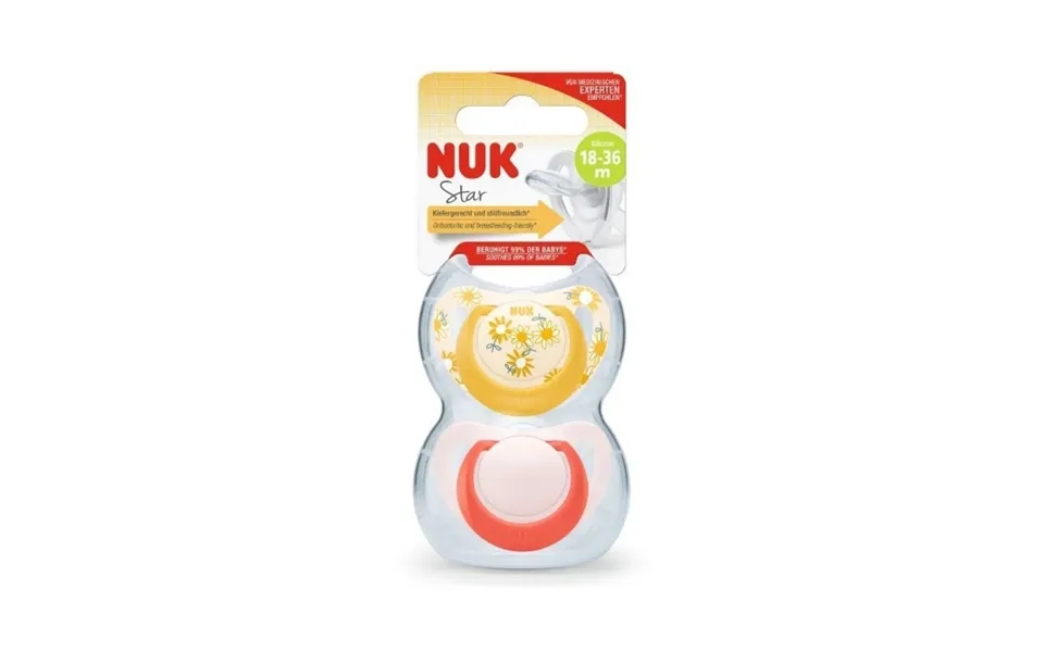 Nuk Star Soother 18-36 Months 2 Pcs - Red