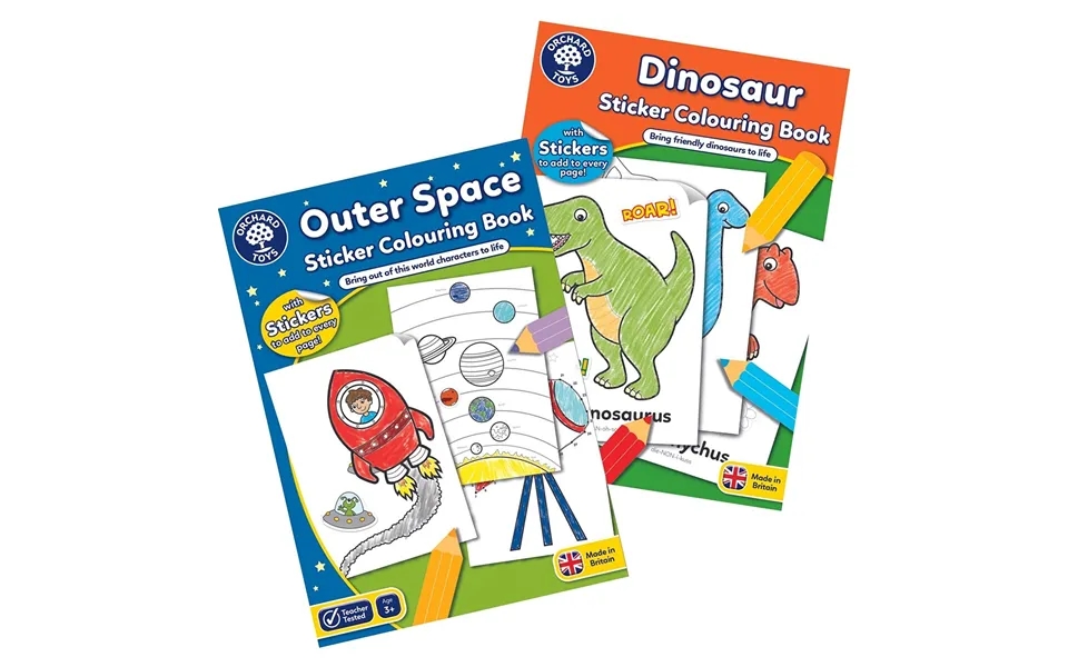 Orchard Toys Dinosaur And Outerspace Colouring Books