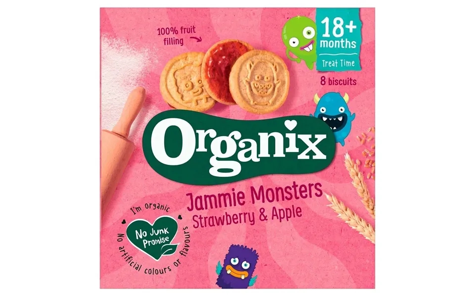 Organix Jammie Monsters 18 Months 64g 8x8g