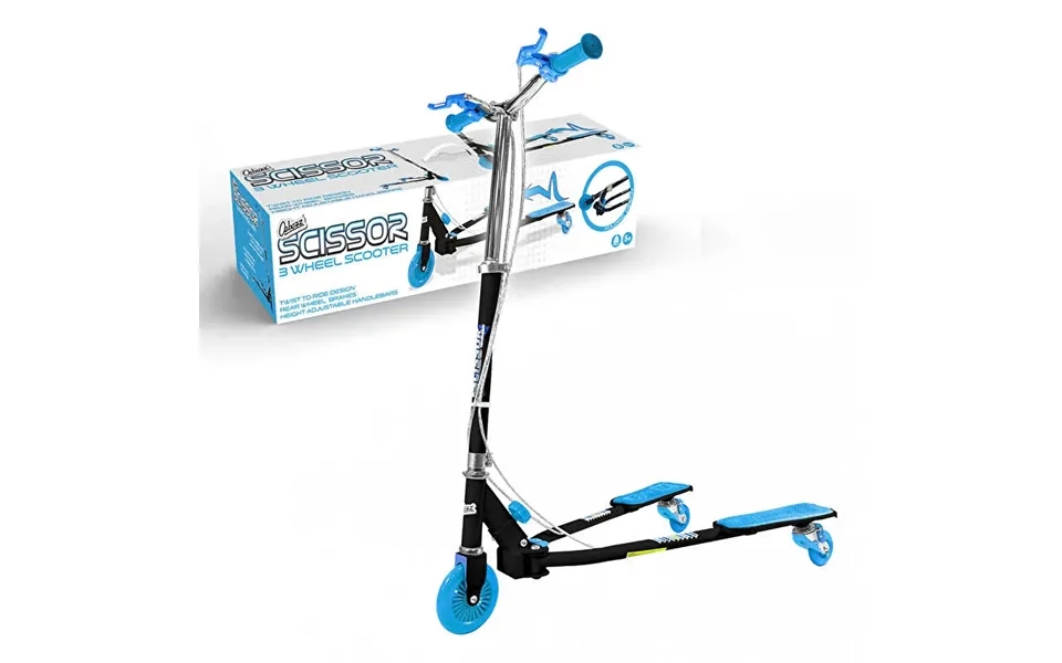 Ozbozz Scissor Scooter Black & Blue