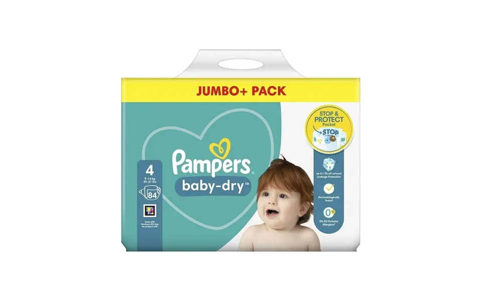 Pampers Baby Dry Size 4 - 84 Nappies