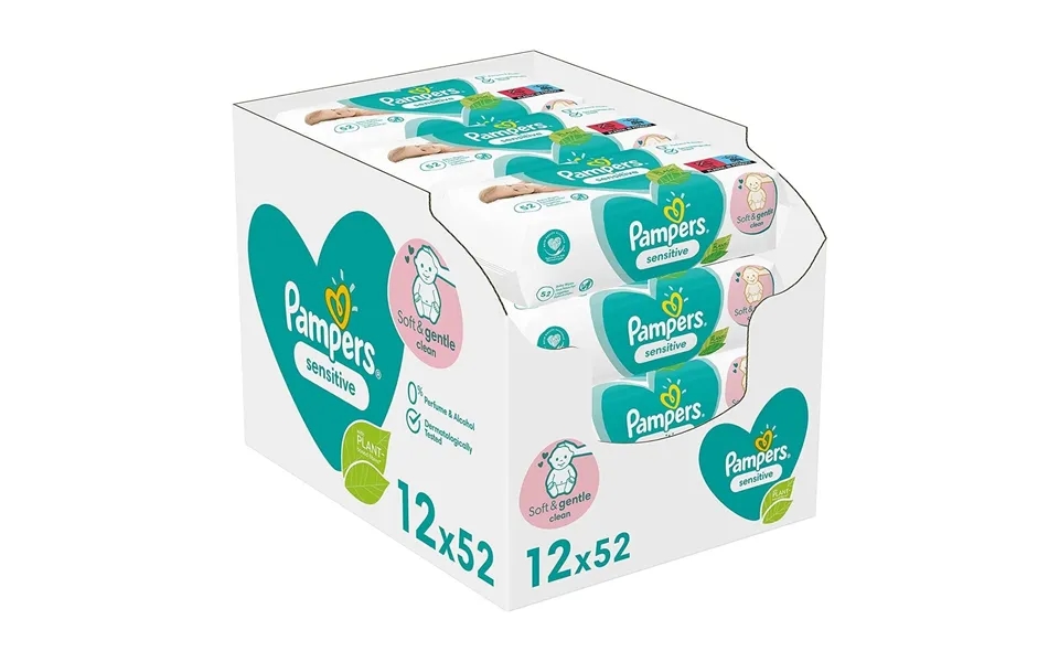 Pampers Baby Wipes Sensitive 12x52 Pcs