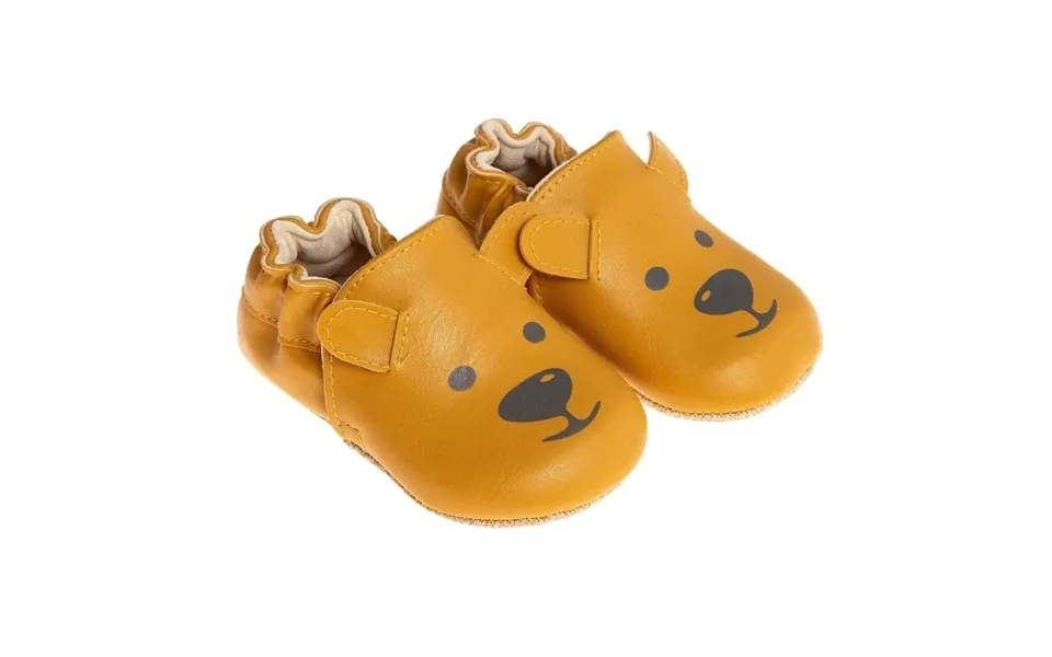 Papulin Unisex Bear Patterned Booties - Ginger, 19
