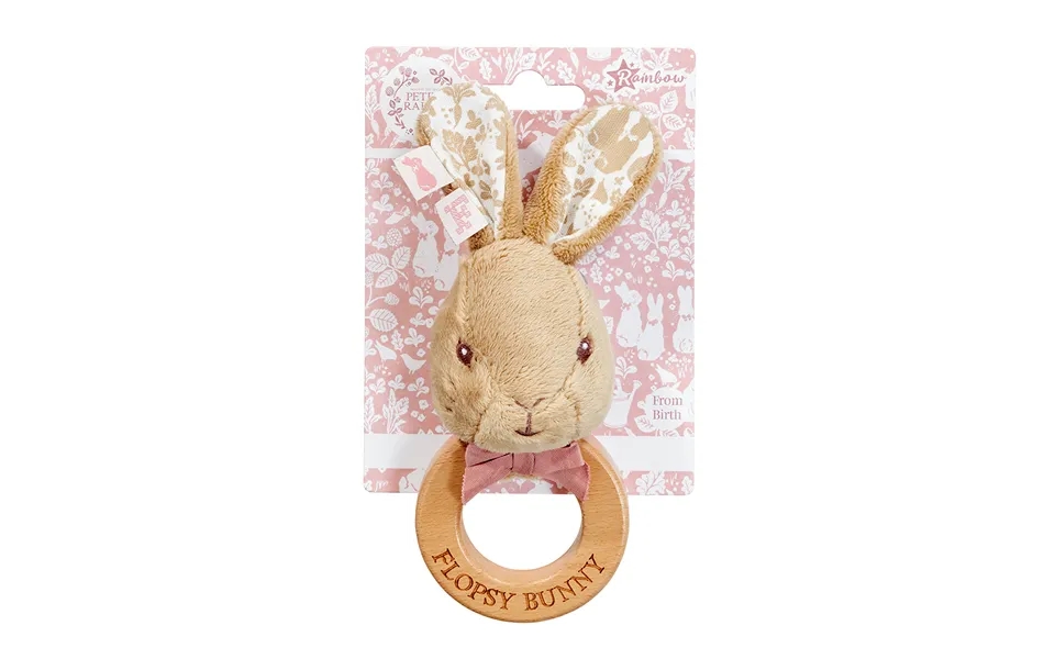 Peter Rabbit Flopsy Wooden Ring Rattle