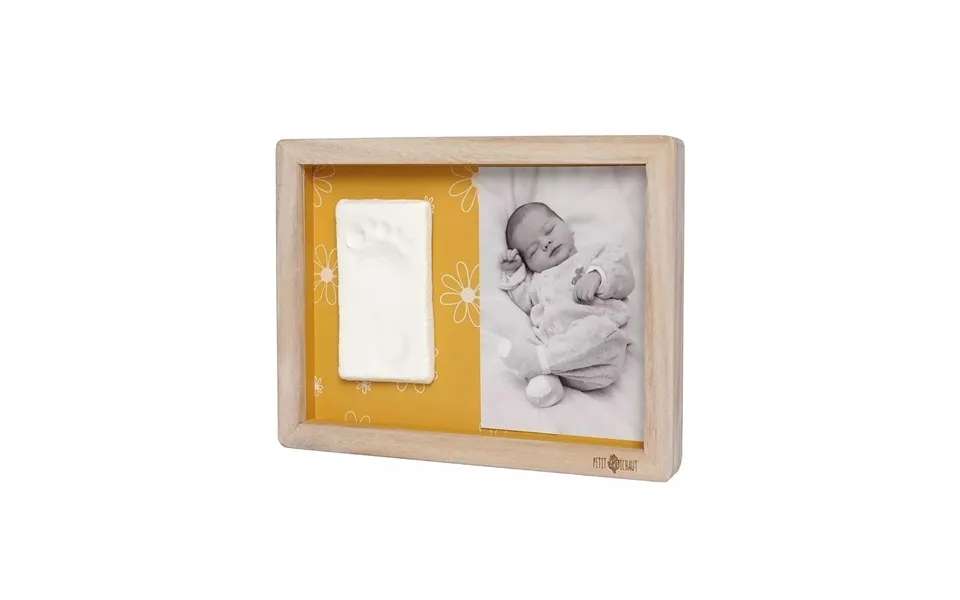 Petit Artichaut Classic Frame With Hand & Foot Imprints - Daisy Ochre