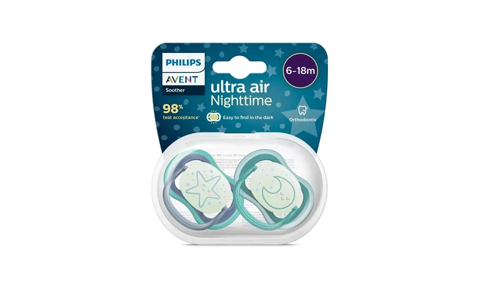 Philips Avent Ultra Air Night Soother 6-18 Months Pack Of 2
