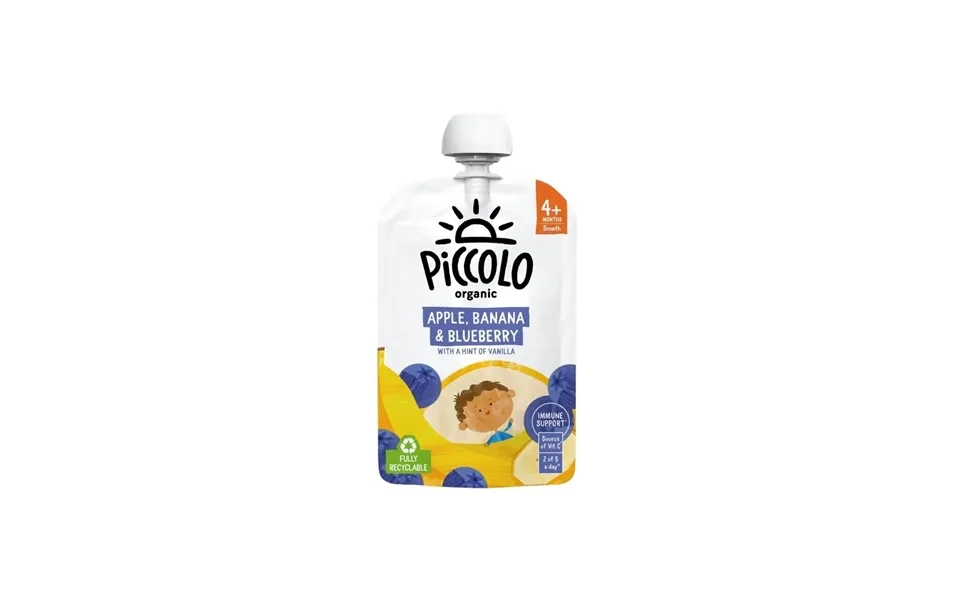 Piccolo Organic Apple Banana & Blueberry 4 Months 100g