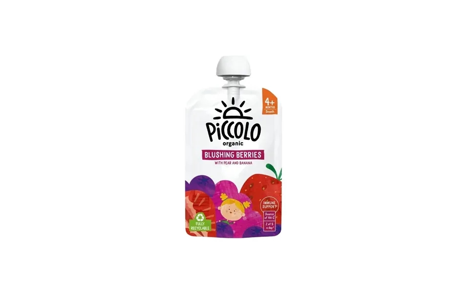 Piccolo Organic Blushing Berries Pear & Banana 4 Months 100g