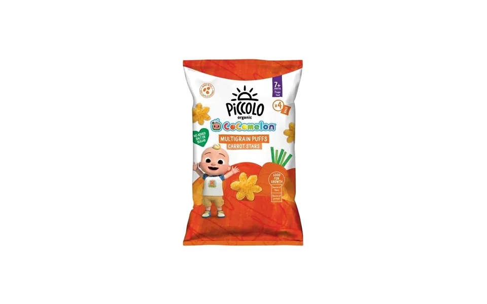 Piccolo Organic Carrot Puff Stars 7 Months 60g 4x15g