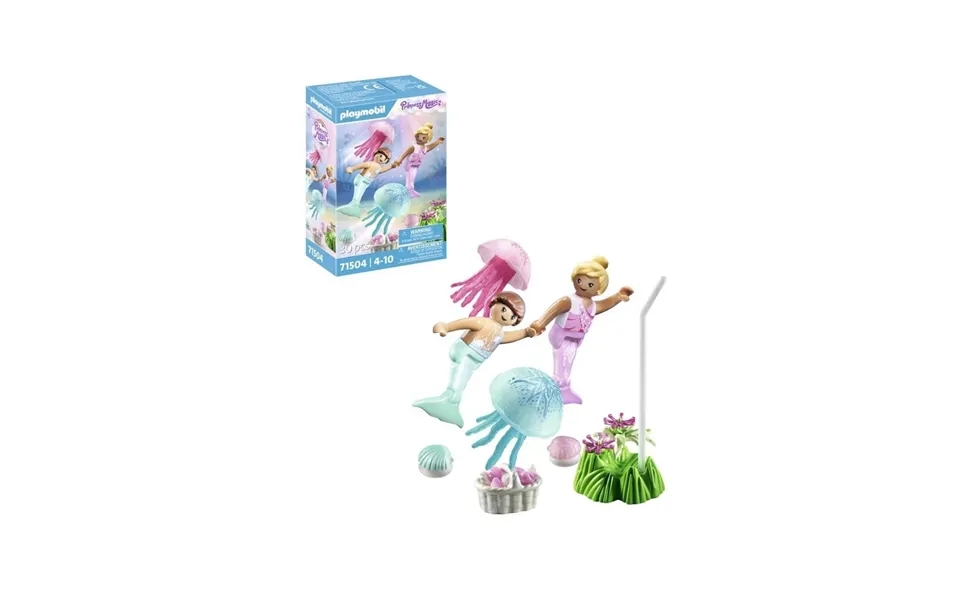 Playmobil Princess Magic 71504 Mermaid Children With Jellyfish
