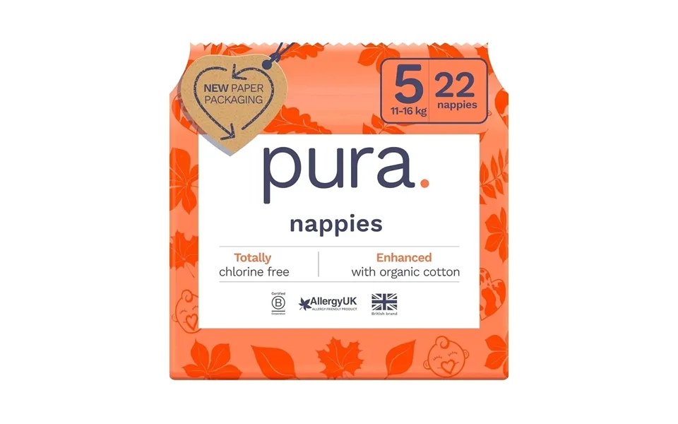 Pura Eco Nappy Size 5 - 22 Nappies