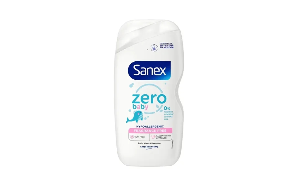 Sanex Baby Bath Foam And Shampoo Zero% Baby Frag Free 450ml