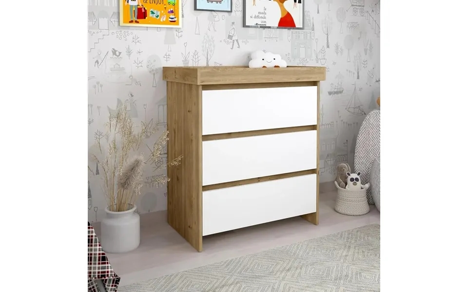 Shefa Kids 880 Baby Changing Unit - Cremona Oak White