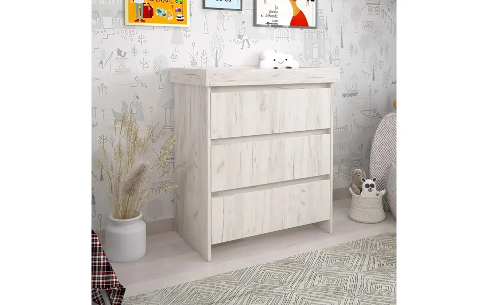 Shefa Kids 880 Baby Changing Unit - White Craft Oak