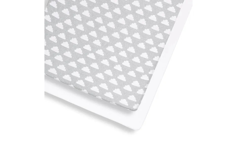 Snüz Cot & Cot Bed Fitted Sheet 2 Pack - Cloud