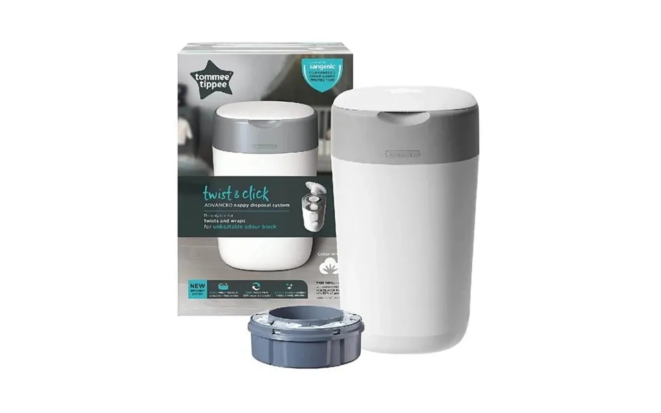 Tomme Tippee Twist & Click Nappy Disposal Tub White
