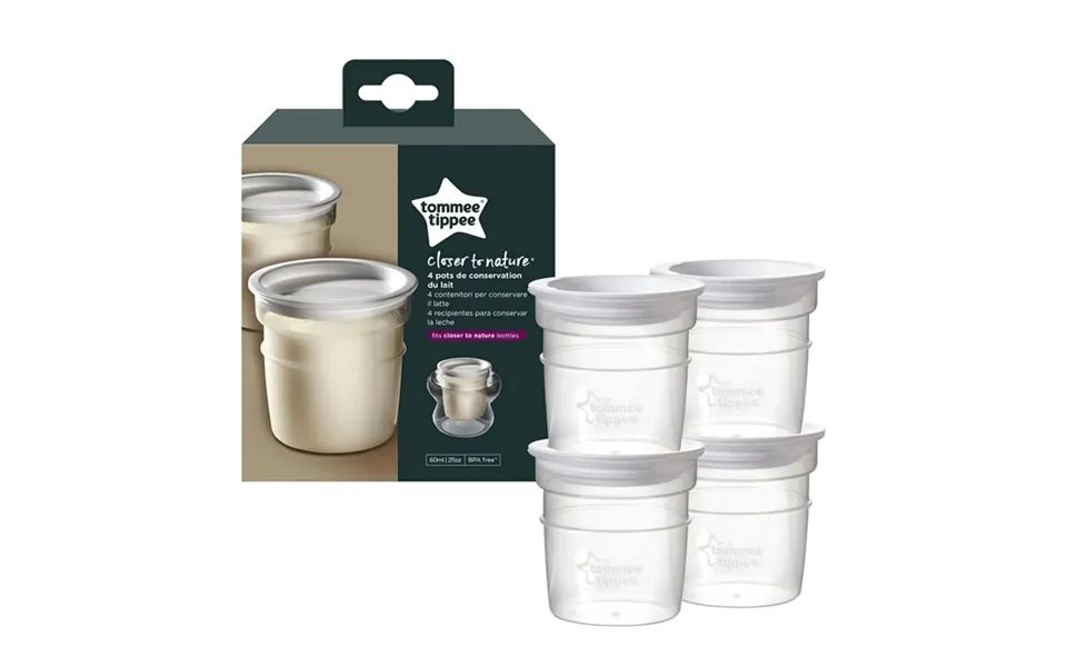 Tommee Tippee Closer To Nature Breast Milk Storage Containers Pack Of 4