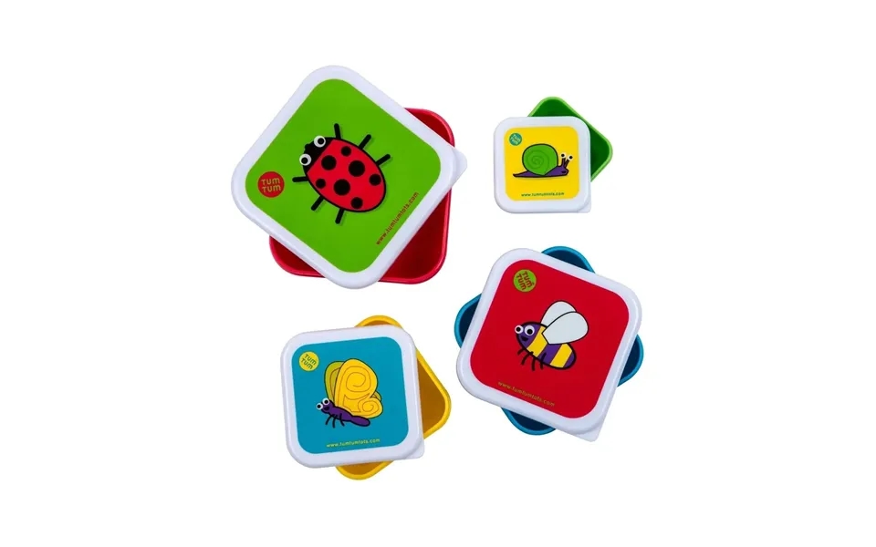 Tum Tum Nesting Snack Pots Pack Of 4 - Bugs