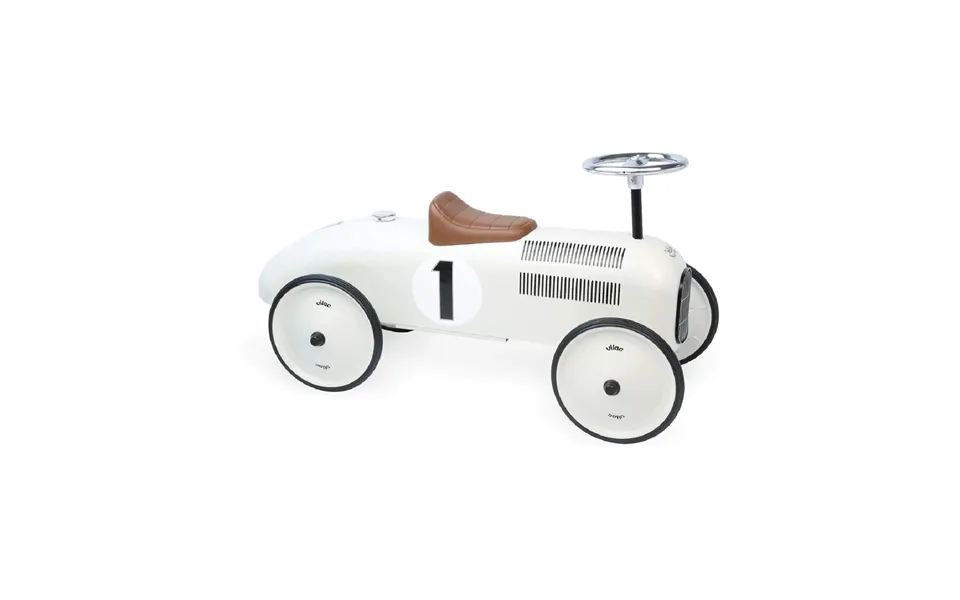 Vilac Ride On Metal Car Toy - Off White
