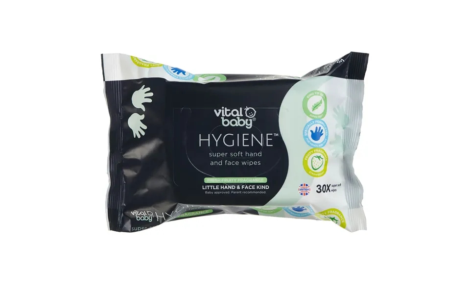 Vital Baby Hygiene Super Soft Hand & Face Wipes 30 Pcs