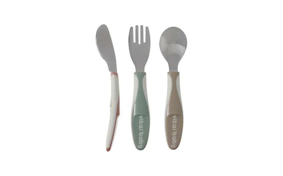 Vital Baby Nourish Big Kid Cutlery Pack Of 3 - Natural