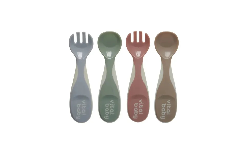Vital Baby Nourish Chunky Cutlery Natural Pack Of 4