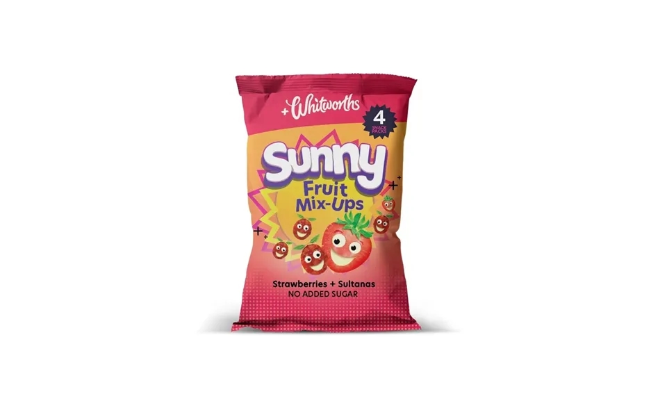 Whitworths Sunny Fruit Mix-ups Strawberries & Sultanas 72g 4x18g