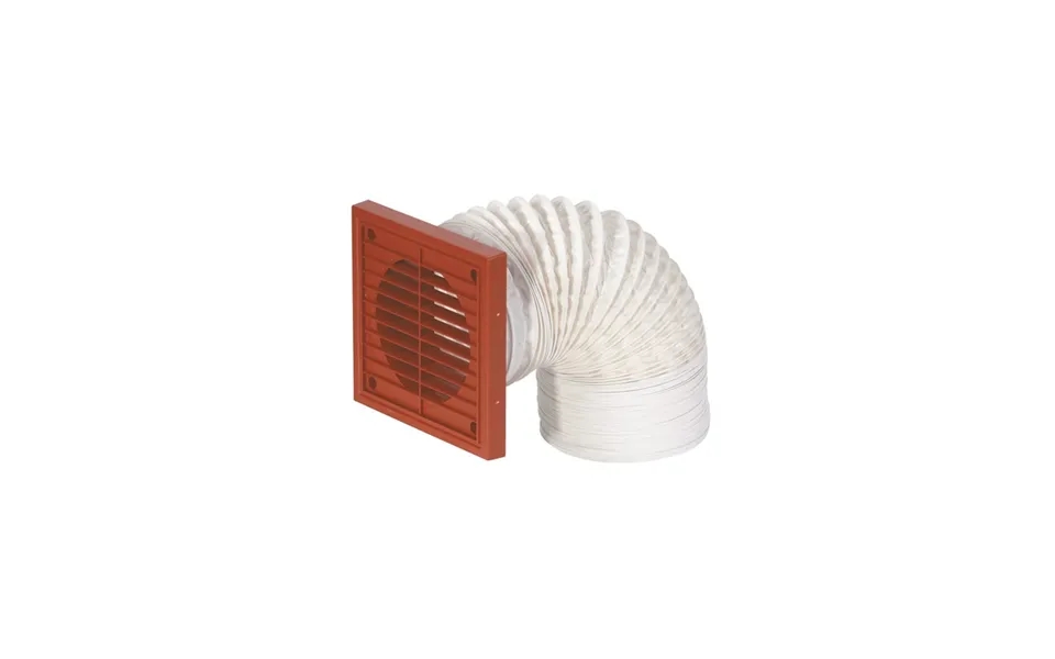 Airflow 3m X 100mm Flexible Ducting With Square Grille Terracotta