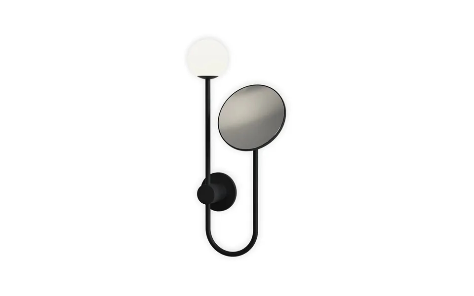 Astro Orb Matt Black Led Mirror