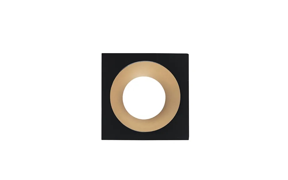 Aurora Led'up Esthest Fixed Baffled Square Aluminium Bezel Matt Black Bezel Gold Insert