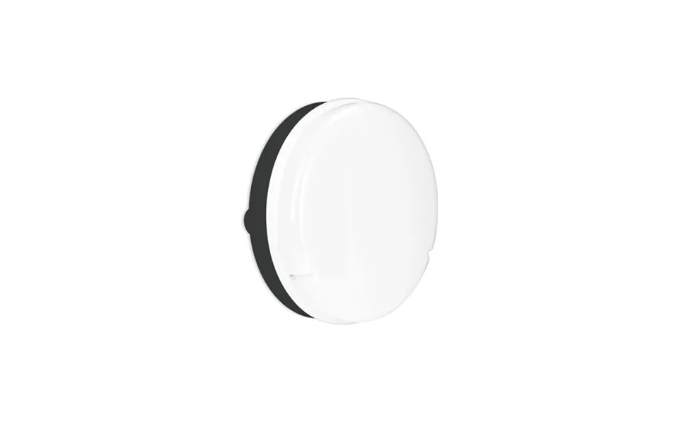 Aurora Utilitedrum 20w Ip65 Emergency Led Round Bulkhead Black 4000k