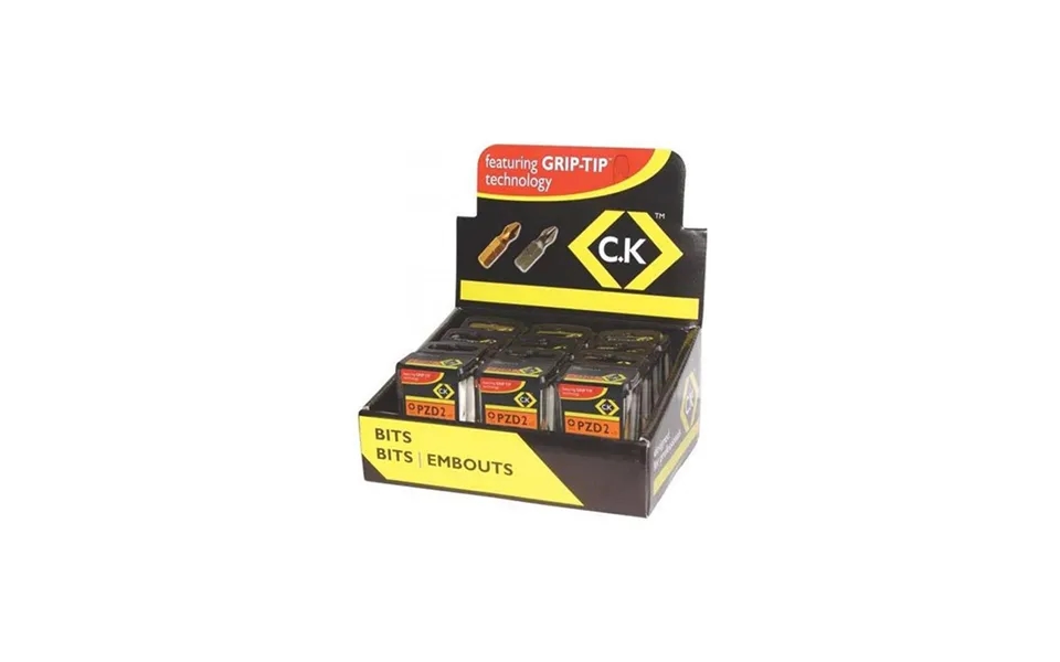 Ck Screwdriver Bit Pzd2 Tin Counter Box Of 12x15