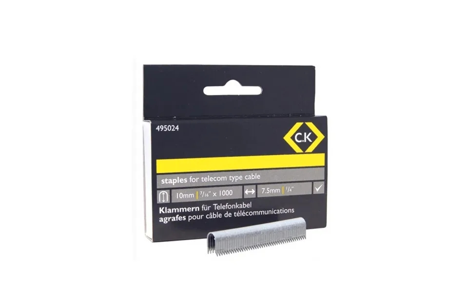 Ck Telecom Cable Staple 4.5mm Wide X 10mm Deep Box Of 1000
