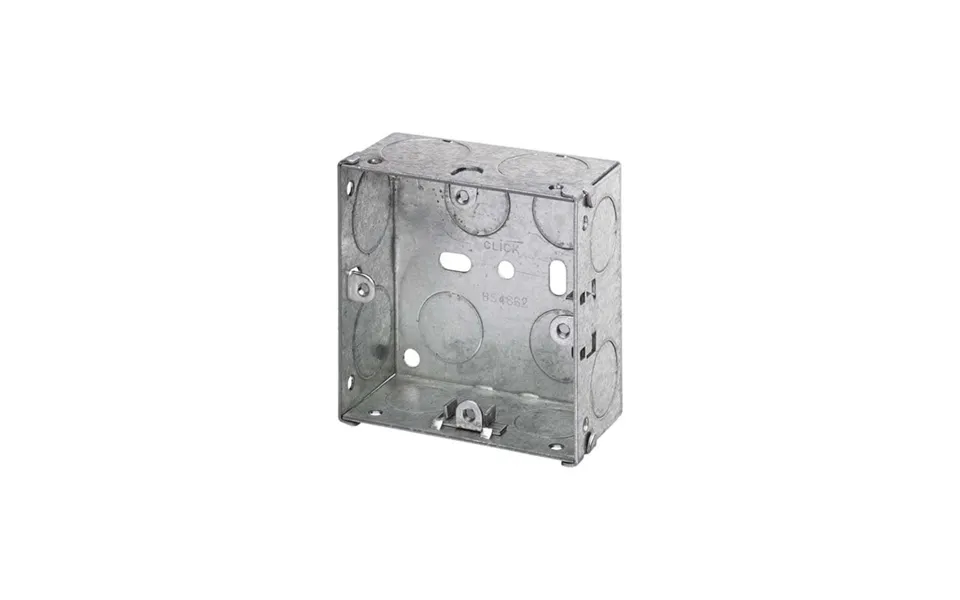 Click 1 Gang 35mm Deep Galvanised Steel K.o. Box