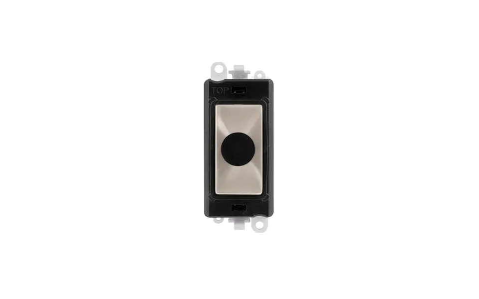 Click 20ax Brushed Stainless 20a Flex Outlet Module Insert Black