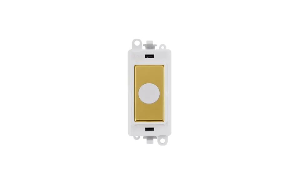 Click 20ax Polished Brass 20a Flex Outlet Module Insert Polar White
