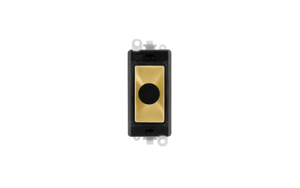 Click 20ax Satin Brass 20a Flex Outlet Module Insert Black