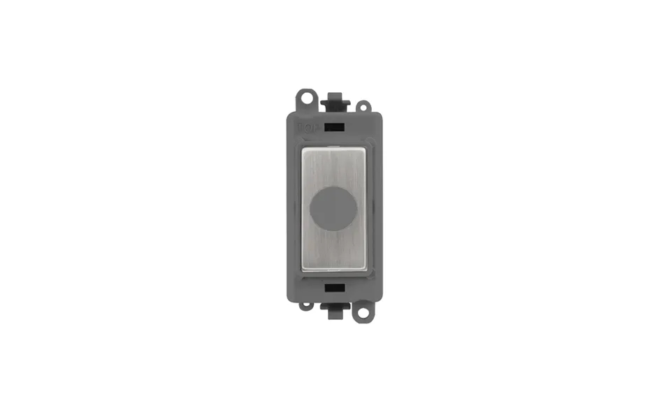 Click 20ax Stainless Steel 20a Flex Outlet Module Insert Grey