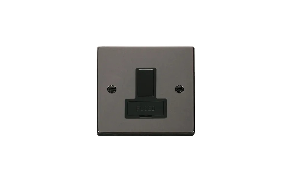 Click Deco 13a Dp Switched Fused Connection Unit Black Nickel Insert Black