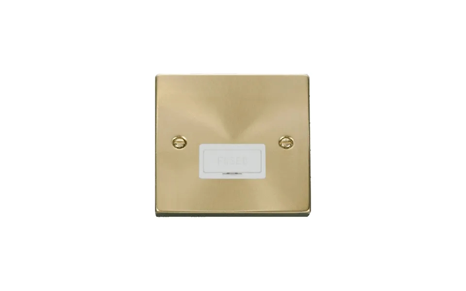 Click Deco 13a Fused Connection Unit Satin Brass Insert White