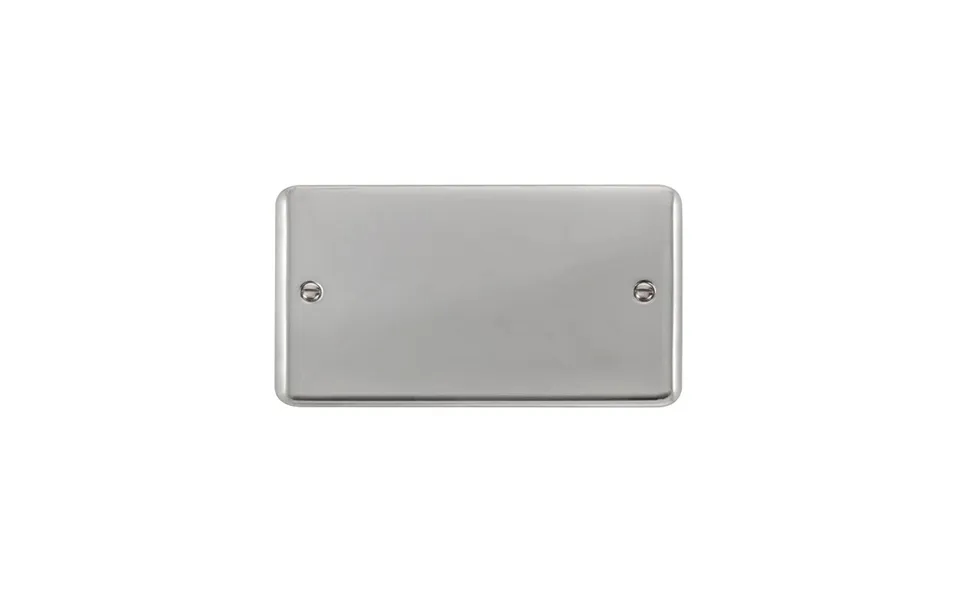 Click Deco Plus 2 Gang Blank Plate Polished Chrome