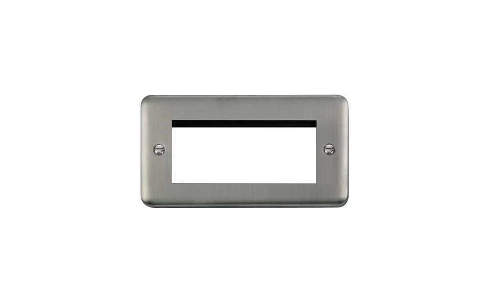 Click Deco Plus New Media 4 Aperture Grid Face Plate Stainless Steel