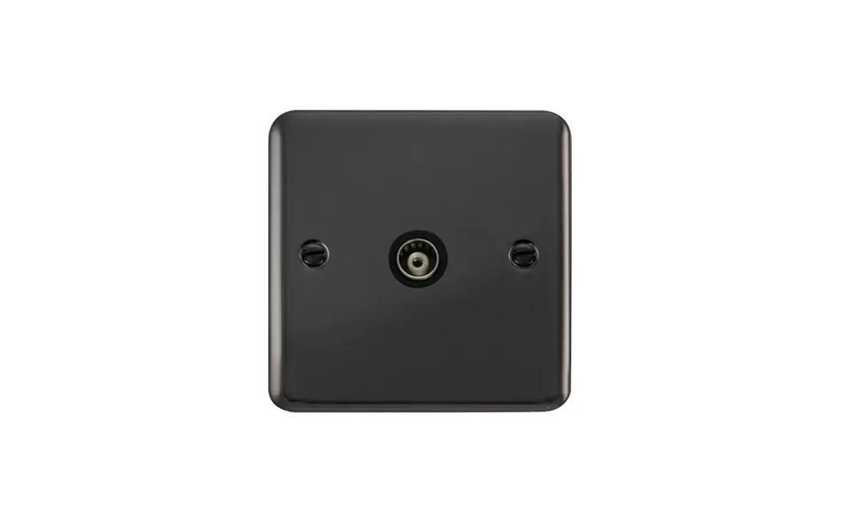Click Deco Plus Single Isolated Coaxial Outlet Black Nickel Black Inserts