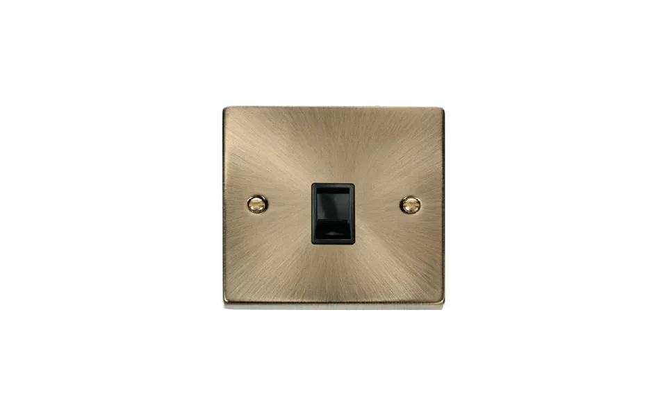 Click Deco Single Rj11 Socket Ireland Usa Outlet Antique Brass Insert Black