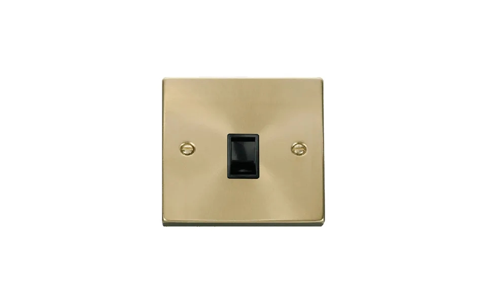 Click Deco Single Rj11 Socket Ireland Usa Outlet Satin Brass Insert Black