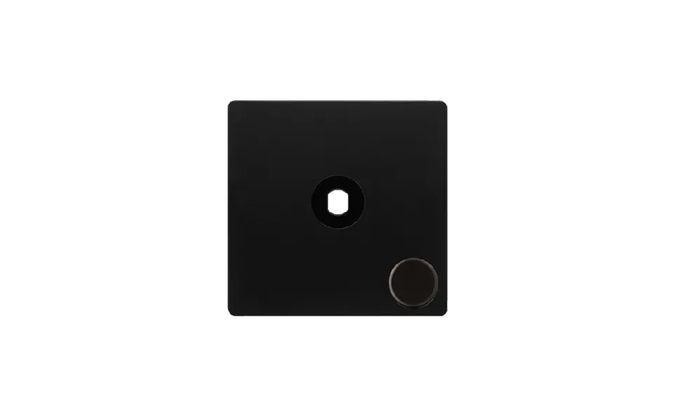 Click Definity 1 Gang Unfurnished Dimmer Plate & Knobs Matt Black
