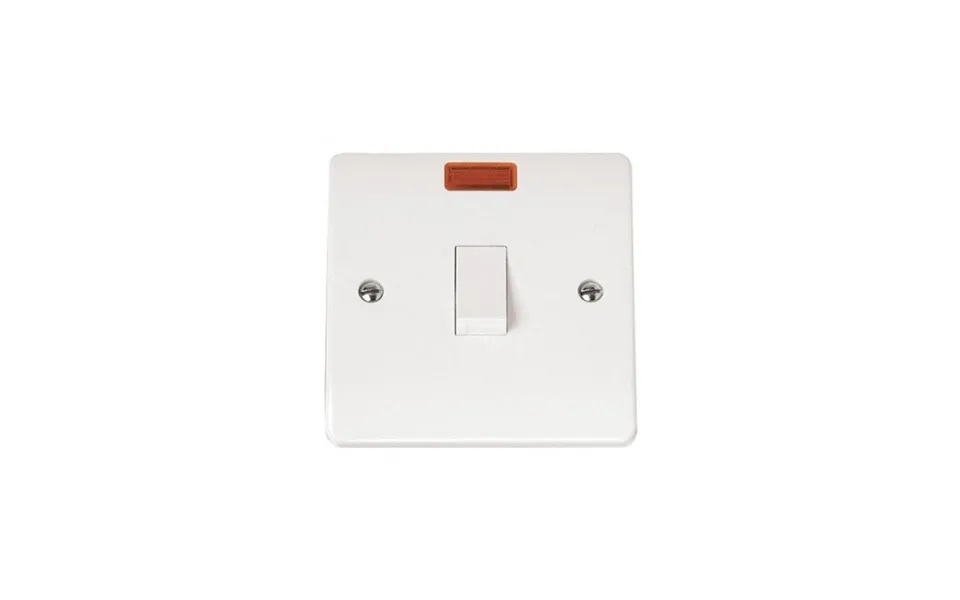 Click Dp Switch 20 Amp White Pvc With Neon