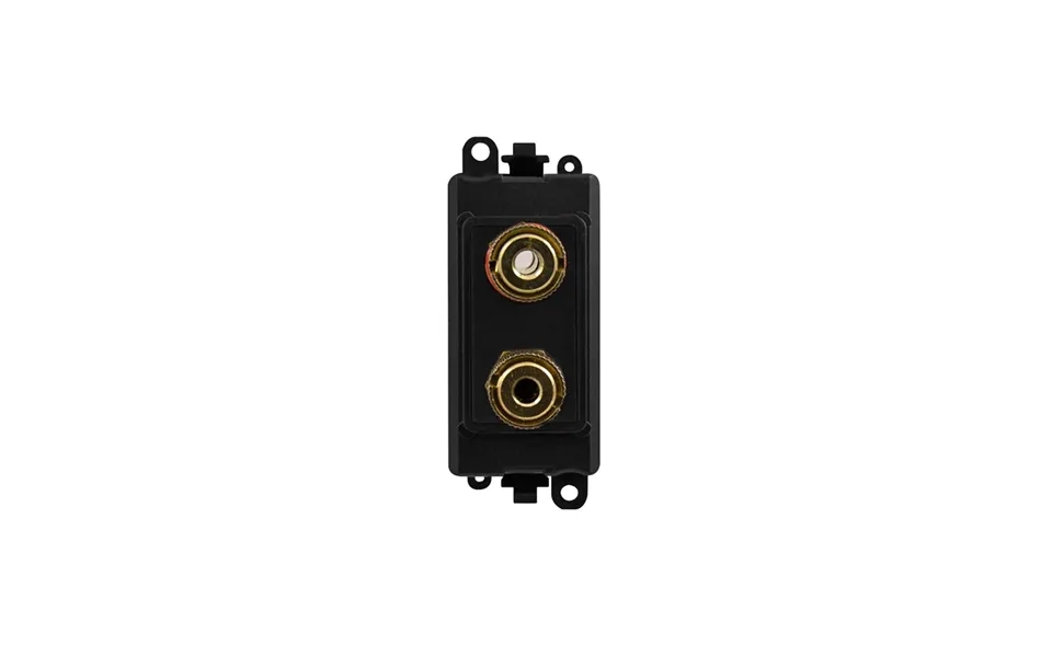 Click Gridpro Loudspeaker Twin Outlet Module Black
